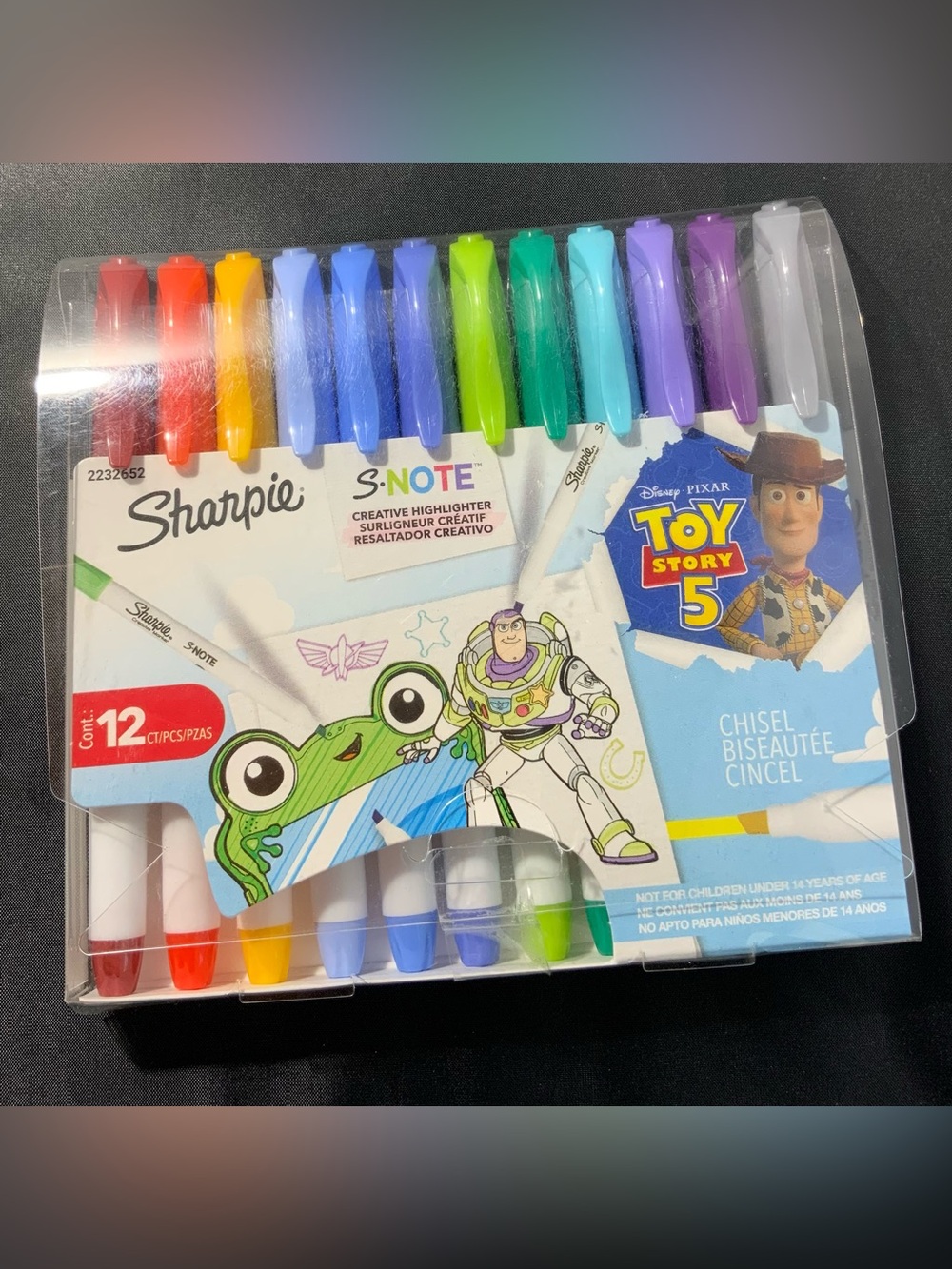 Sharpie S-Note Toy Story 5 Chisel Highlighters - 12-Pack Multicolor